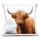 Stupell Industries Long Horn Highland Cow Portrait Decorative Printed Pillow design by Heidi Kuntz, 18 x 7 x 18